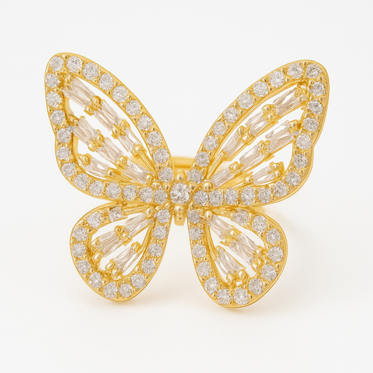 Anillo Mariposa cristal