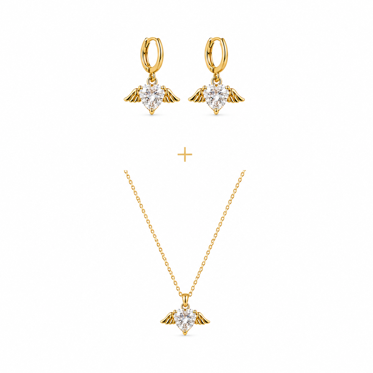 Set corazón con alas