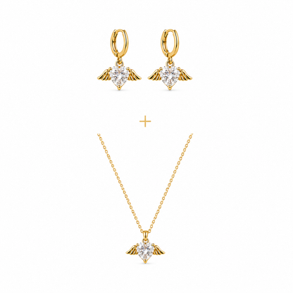Set corazón con alas